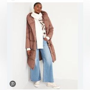 Old Navy long womens puffer coat